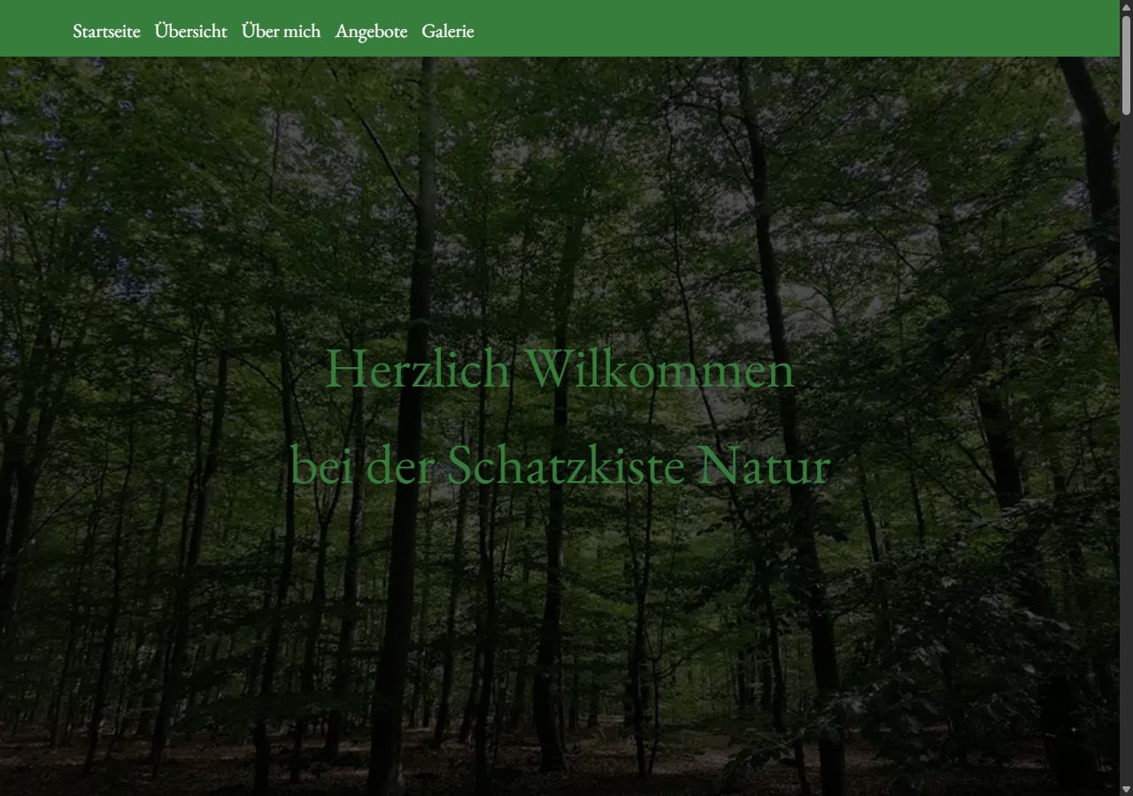 Schatzkiste Natur Website